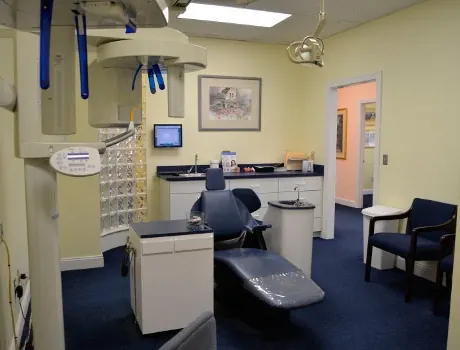 A treatment room at the Hereford office with its imaging unit.
